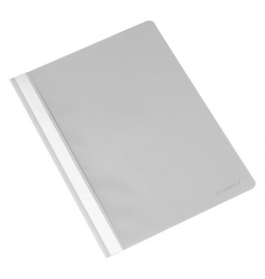 Schnellhefter KF01650 KF01650, A4, grau, Kunststoff, Vorderdeckel transparent