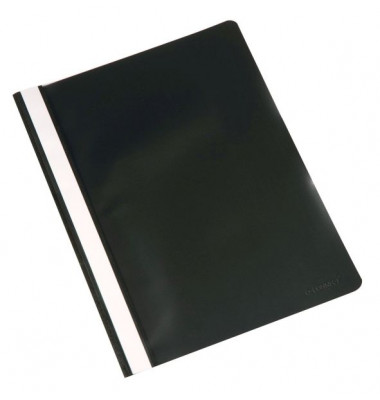 Schnellhefter Standard-Schnellhefter-Serie KF01453, A4, schwarz, Kunststoff, 80g, Vorderdeckel transparent