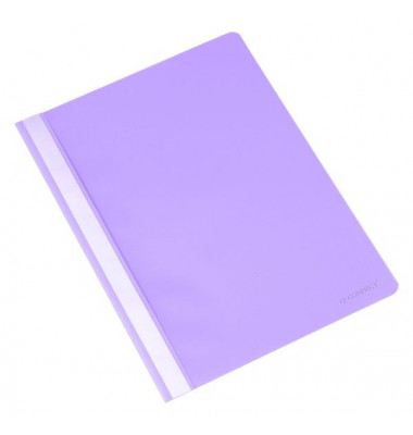 Schnellhefter KF01670, A4, violett, Kunststoff, 80g, Vorderdeckel transparent