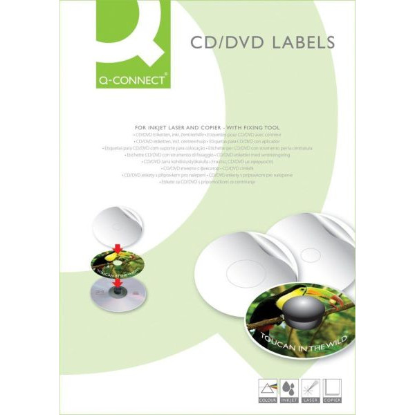 Q-connect CD Etiketten Ø 117mm weiß CDs / DVDs 5705831015791 Q-CONNECT KF01579 50 Stück