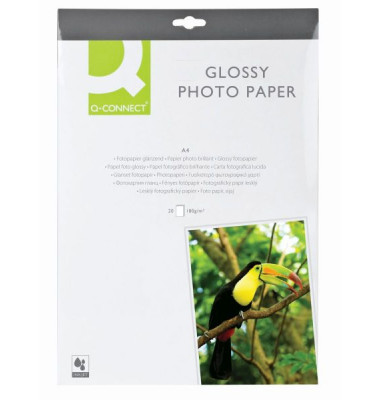 Fotopapier Glossy KF01103, A4, für Inkjet, 180g weiß hochglänzend einseitig bedruckbar
