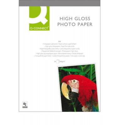 Fotopapier High Gloss KF02163, A4, für Inkjet, 260g weiß hochglänzend einseitig bedruckbar