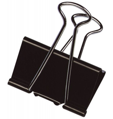 Foldbackklammern KF01282, 19mm, Metall schwarz Foldbackklammern KF01282, 19mm, Metall schwarz