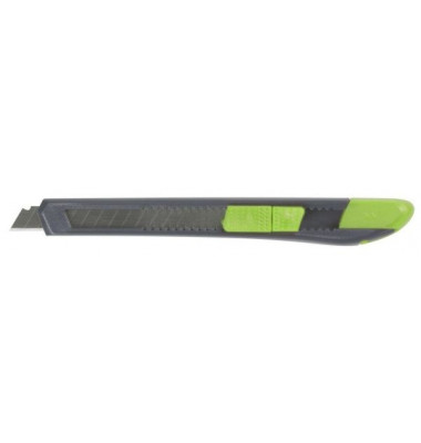 Cutter Kunststoffführung silber/grün 9mm Klinge Cutter Kunststoffführung silber/grün 9mm Klinge