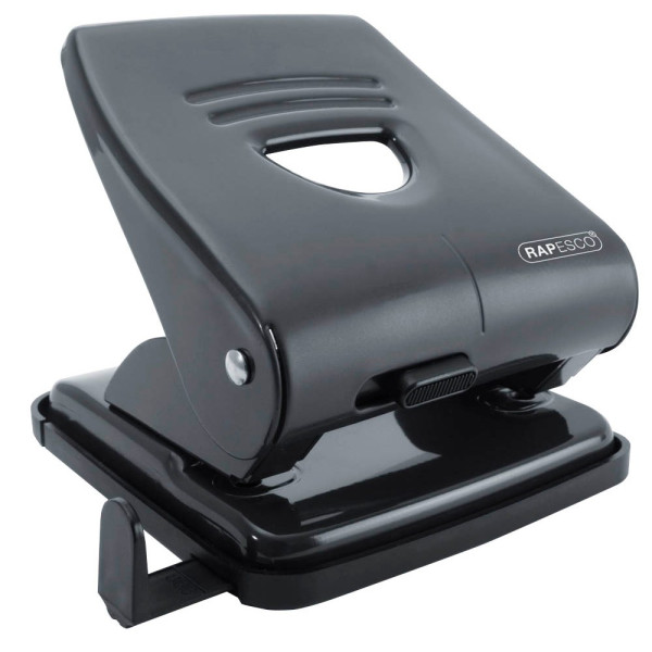 5705831012356 - Locher KF01235 schwarz bis 3mm 30 Blatt mit Anschlagschiene 5705831012356 Q-connect 5705831012356 - Locher KF01235 schwarz bis 3mm 30 Blatt mit Anschlagschiene 5705831012356 Q-connect
