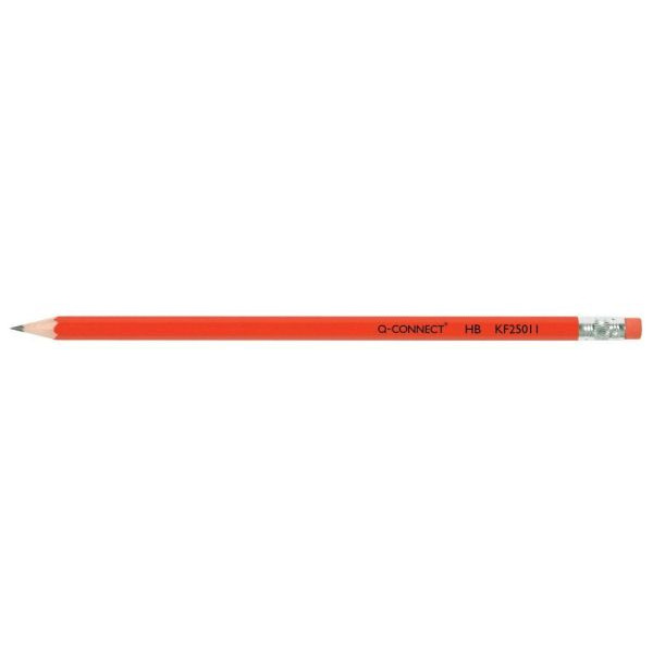4044581900003 - Bleistift KF25011 Härte HB rot mit Radiergummi 4044581900003 Q-connect