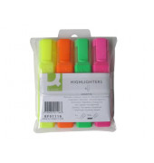 Textmarker-Set KF01116, Etui (4 #), farbig sortiert (gelb/rosa/orange/gr&uuml;n), 2-5mm Keilspitze