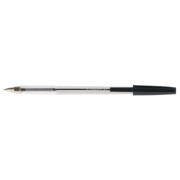 20 Stück Q-connect Ballpen medium schwarz Kugelschreiber M 1mm 5708029340422 Q-connect