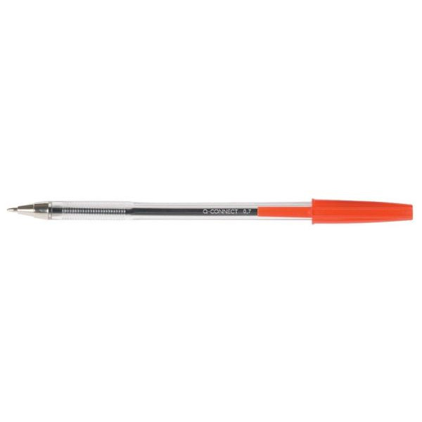 20 Stück Q-connect Ballpen medium rot Kugelschreiber M 1mm 5708029340446 Q-connect