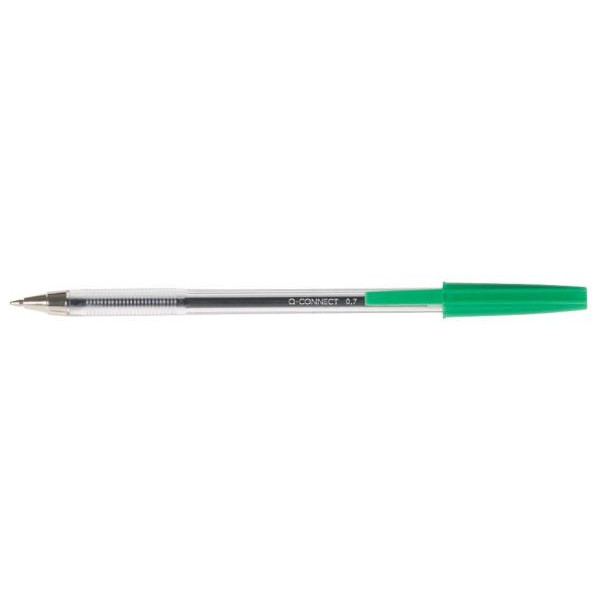 20 Stück Q-connect Ballpen medium grün Kugelschreiber M1mm 5708029340453 Q-connect