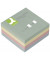 Haftnotizen KF01347, 76x76mm, 4-farbig sortiert (pastellflieder/pastellblau/pastellgr&uuml;n/pastellpink), quadratisch