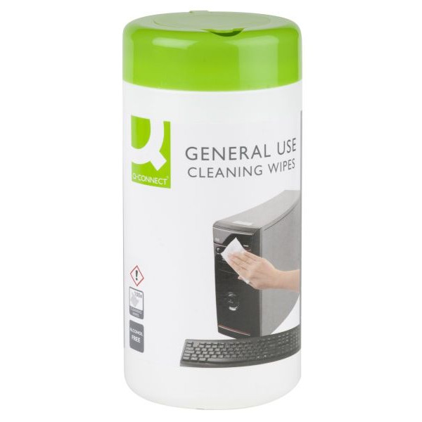 5705831045088 - Reinigungstücher antibakteriell für Telefon Oberflächen Spenderdose 100 Tücher 5705831045088 Q-CONNECT 100 Stück