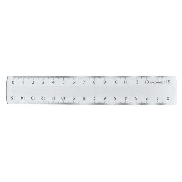 5705831005839 - Kunststoff-Lineal Economy KF00583 transparent 15cm mit Tuschekante 5705831005839 Q-connect
