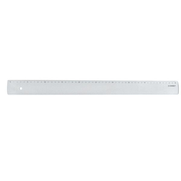 5705831005891 - Kunststoff-Lineal Standard KF00589 transparent 50cm mit Tuschekante im Etui 5705831005891 Q-connect
