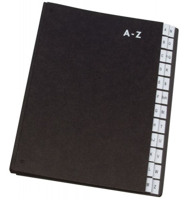 Pultordner KF04563, A-Z, schwarz, A4, 24 F&auml;cher