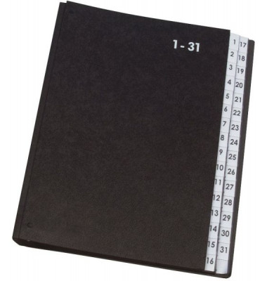 Pultordner KF04564, 1-31, schwarz, A4, 32 F&auml;cher