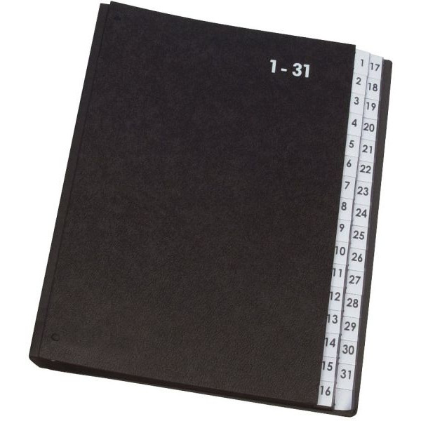5705831045644 - Pultordner KF04564 1-31 schwarz A4 32 Fächer 5705831045644 Q-connect