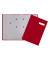 Unterschriftenmappe KF31011, A4 20 Fächer Eco-Material rot + grau