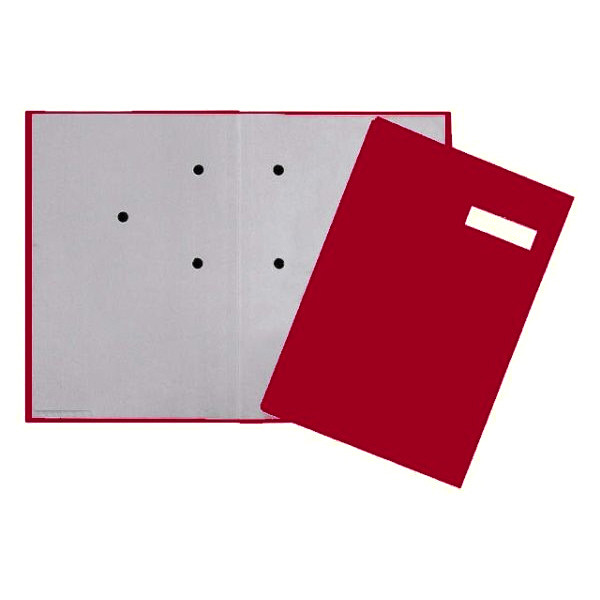 5705831310117 - Unterschriftenmappe KF3101 A4 Kunststoff rot mit Einsteckschild 20 Fächer 5705831310117 Q-connect
