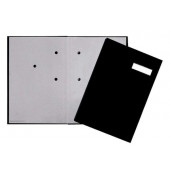 Unterschriftenmappe KF31014, A4 20 Fächer Eco-Material schwarz + grau