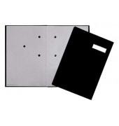 Unterschriftenmappe KF3101 A4 Kunststoff schwarz mit Einsteckschild 20 Fächer
