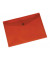 Dokumententasche - KF03594, Din A4 quer, transparent rot, Polypropylen (PP), Druckknopf