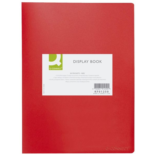 5705831012509 - Sichtbuch KF01250 rot A4 mit 20 Hüllen Polypropylen (PP) 5705831012509 Q-connect