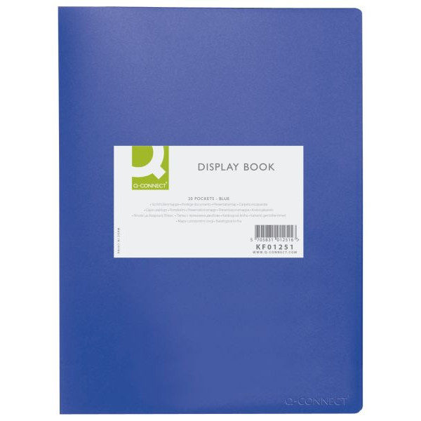5705831012516 - Sichtbuch KF01251 blau A4 mit 20 Hüllen Polypropylen (PP) 5705831012516 Q-connect