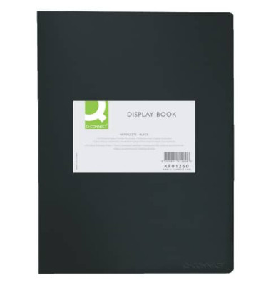 Sichtbuch KF01260, schwarz, A4, mit 40 Hüllen, Polypropylen