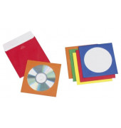CD/DVD-Hüllen Papier farb.sort.50St selbstklebend