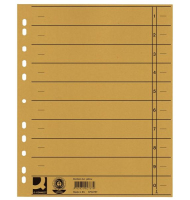 Trennblätter KF02787 A4 gelb 230g 