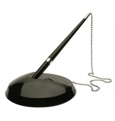 KF 00233 Kugelschreiberst&auml;nder mit Kette schwarz