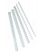 Plastikbinderücken KF24023 weiß US-Teilung 21 Ringe auf A4 12mm