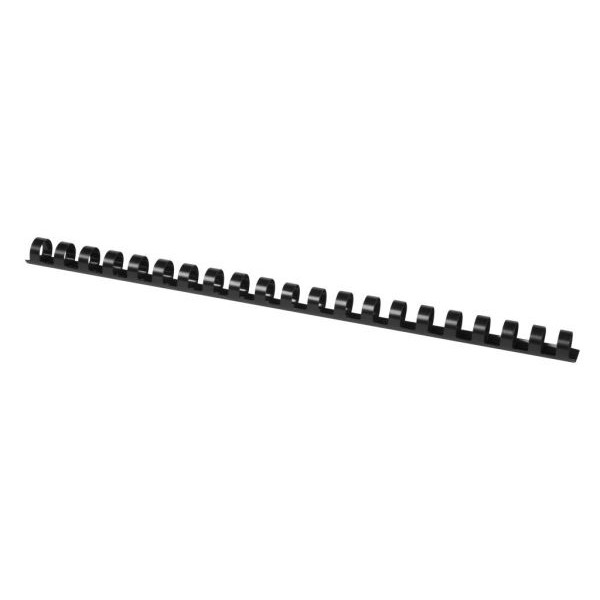 5705831240513 - Plastikbinderücken KF24051 schwarz US-Teilung 21 Ringe auf A4 14mm 5705831240513 Q-CONNECT KF24051 100 Stück