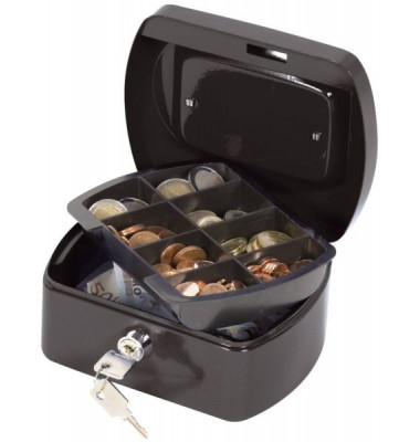 Geldkassette KF02601 Größe 1 schwarz 155x120x75mm Geldkassette KF02601 Größe 1 schwarz 155x120x75mm