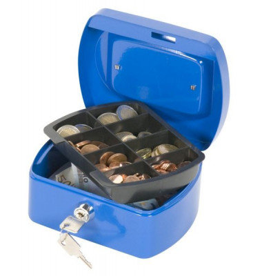 Geldkassette KF02608 Größe 1 blau 155x120x75mm Geldkassette KF02608 Größe 1 blau 155x120x75mm