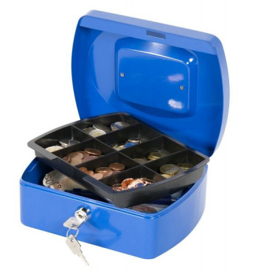 Geldkassette KF02623 Größe 2 blau 205x160x85mm Geldkassette KF02623 Größe 2 blau 205x160x85mm