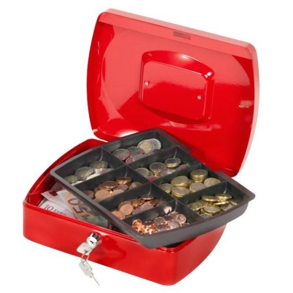 5705831042513 - Geldkassette KF04251 Größe 3 rot 255x200x85mm 5705831042513 Q-connect
