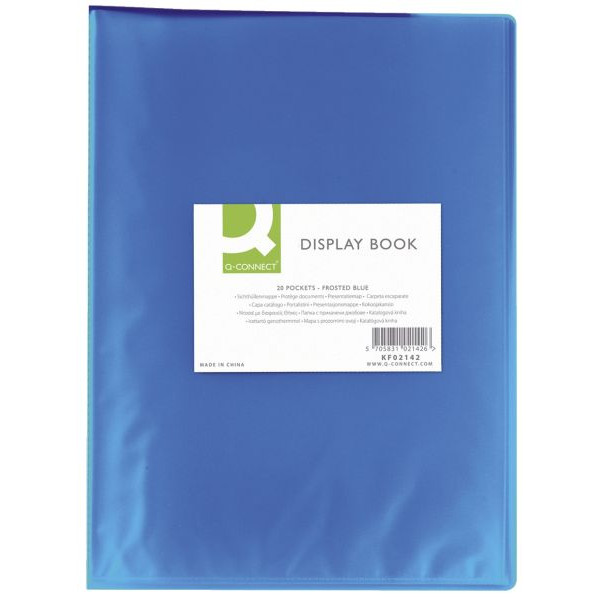5705831021426 - Sichtbuch KF02142 frosted blau A4 mit 20 Hüllen Polypropylen (PP) 5705831021426 Q-connect