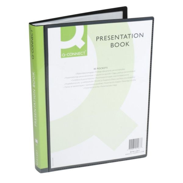 5705831012677 - Sichtbuch Panorama KF01267 schwarz A4 mit 40 Hüllen Polypropylen (PP) 5705831012677 Q-connect