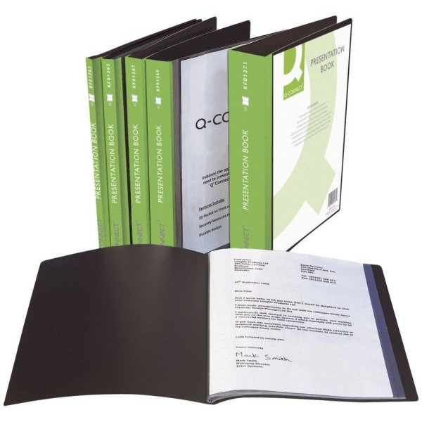 5705831012714 - Sichtbuch Panorama KF01271 schwarz A4 mit 100 Hüllen Polypropylen (PP) 5705831012714 Q-connect