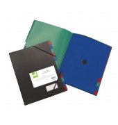 Ordnungsmappe KF01273, 12-teilig blanko, schwarz, A4, 12 F&auml;cher