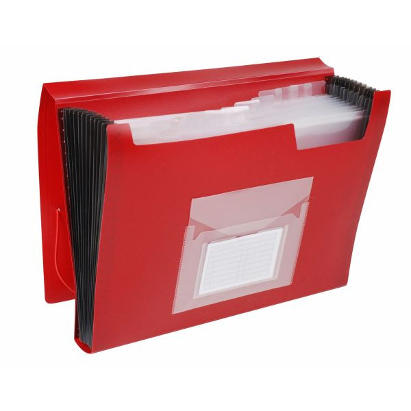 5705831012745 - Fächermappe KF01274 A4 mit 13 Fächern 13-teilig blanko Kunststoff rot 5705831012745 - Fächermappe KF01274 A4 mit 13 Fächern 13-teilig blanko Kunststoff rot