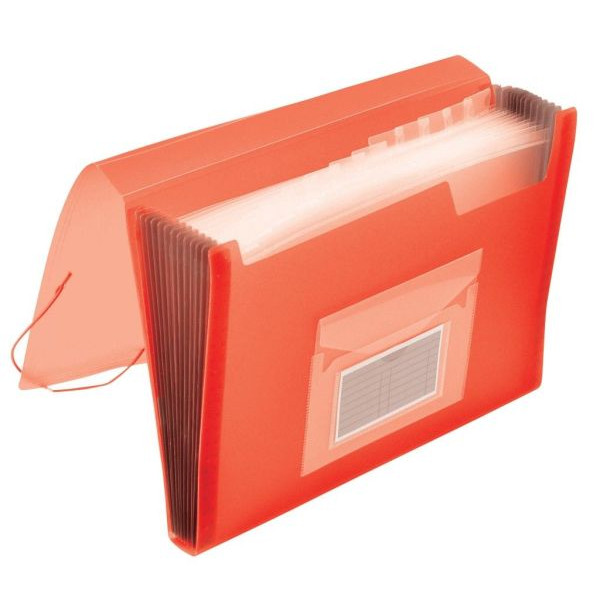 5705831024786 - Fächermappe KF02478 A4 mit 13 Fächern 13-teilig blanko Kunststoff rot 5705831024786 Q-connect