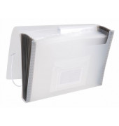 F&auml;chermappe KF02481 A4 mit 13 F&auml;chern 13-teilig blanko Kunststoff transparent/transparent