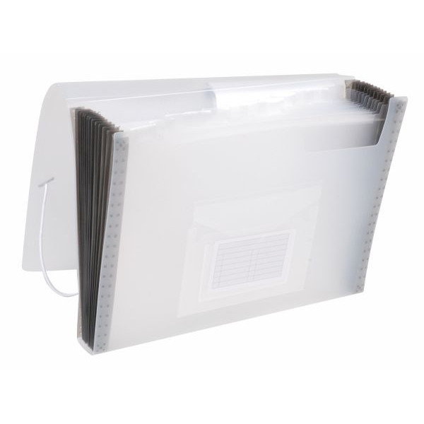 5705831024816 - Fächermappe KF02481 A4 mit 13 Fächern 13-teilig blanko Kunststoff transparent transparent 5705831024816 Q-connect