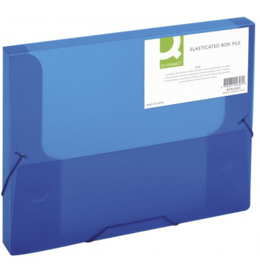 Heftbox Transluzent - Frosted - Serie KF02307, A4 blau, 2,5cm F&uuml;llh&ouml;he, Polypropylen (PP)