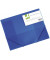 Eckspannmappe KF02312, A4 blau-transparent Kunststoff 400g, mit 3 Einschlagklappen