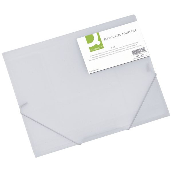 5705831023154 - Eckspannmappe KF02315 A4 farblos-transparent Kunststoff 400g mit 3 Einschlagklappen 5705831023154 Q-connect