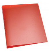 Ringbuch KF02482, A4 2 Ringe 25mm Ring-Ø Polypropylen rot-transparent